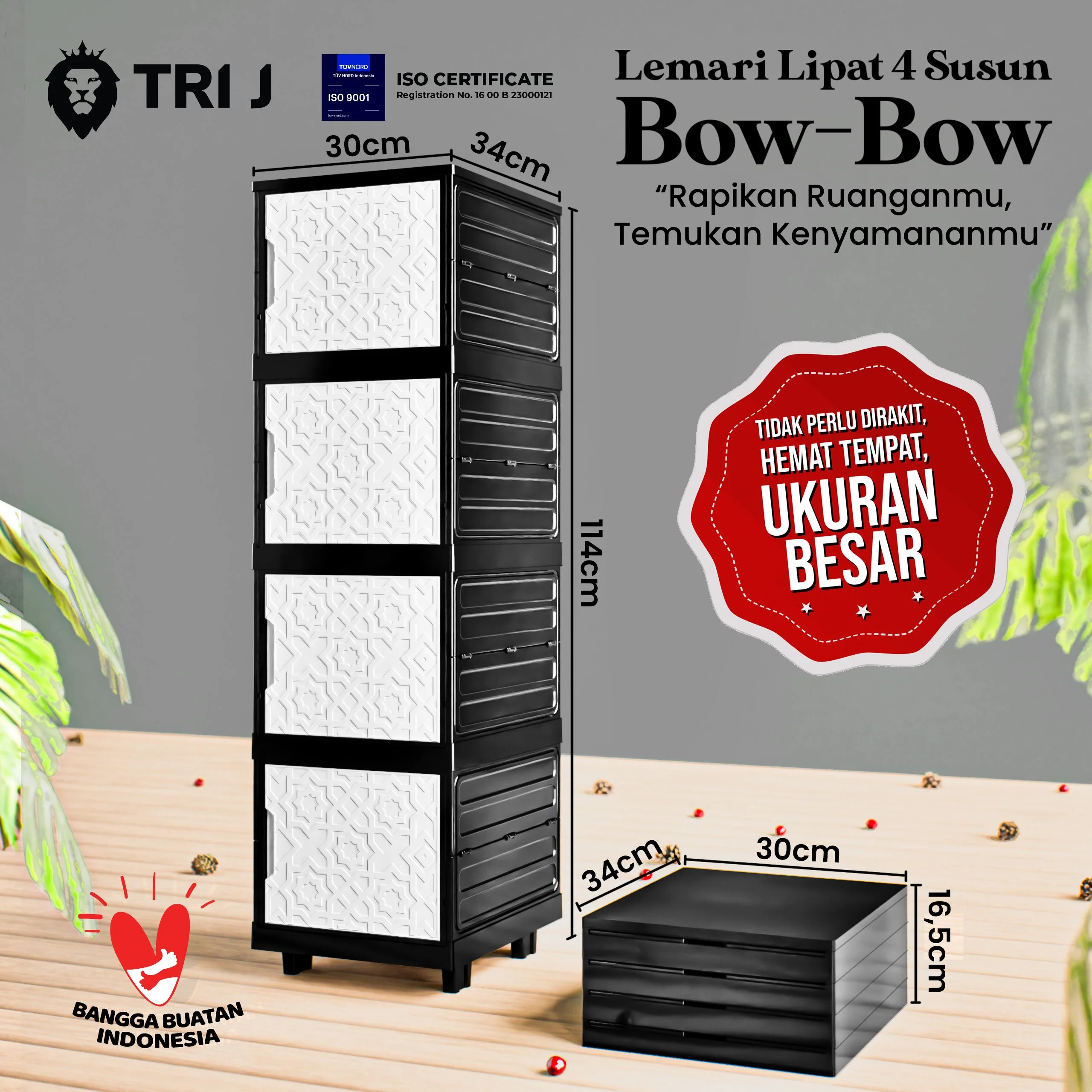 Lemari Lipat Bow-Bow 4 susun